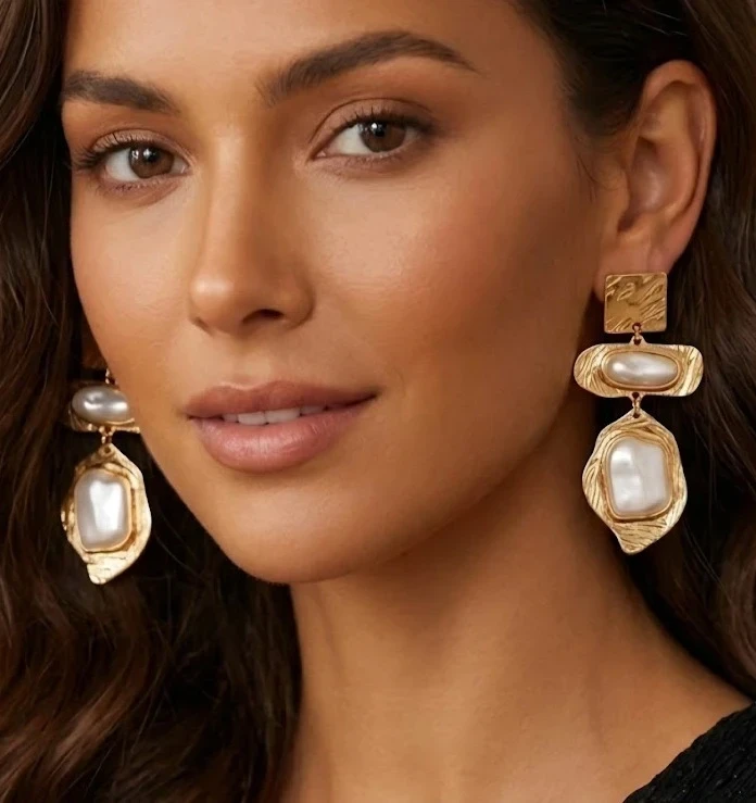 Paire de Boucles d oreilles baroque